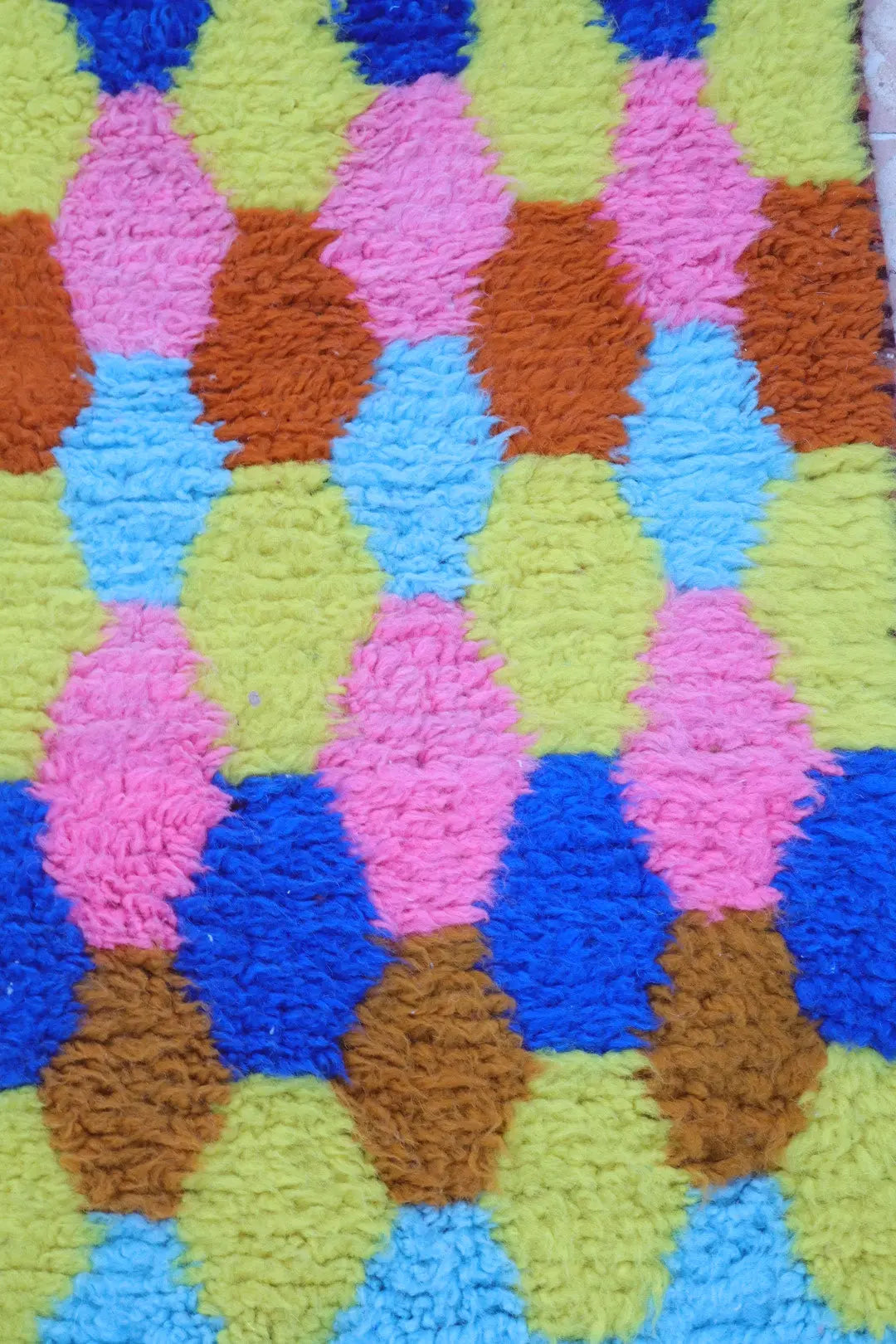 Duo de Tapis Berbères  Béni Ouarain Multicolore  - Descente de lit Néda