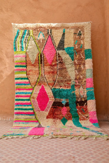 Tapis Berbère Boujad Coloré et Fluo - 258 x 168 cm Néda