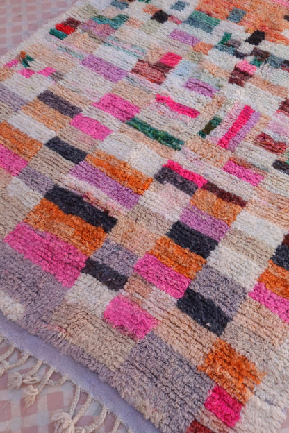 Tappeto Berber Boujaad di colore rosa - 233 x 160 cm