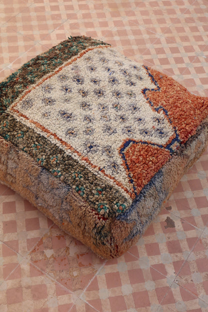 Pouf Berbère Coloré à Motifs Abstraits Néda