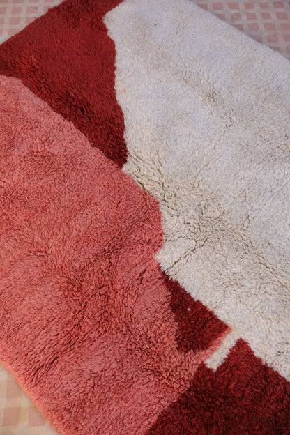 Tapis Berbère Coloré Contemporain Marron & Rose Qualité Supérieure - 200 x 155 cm Néda