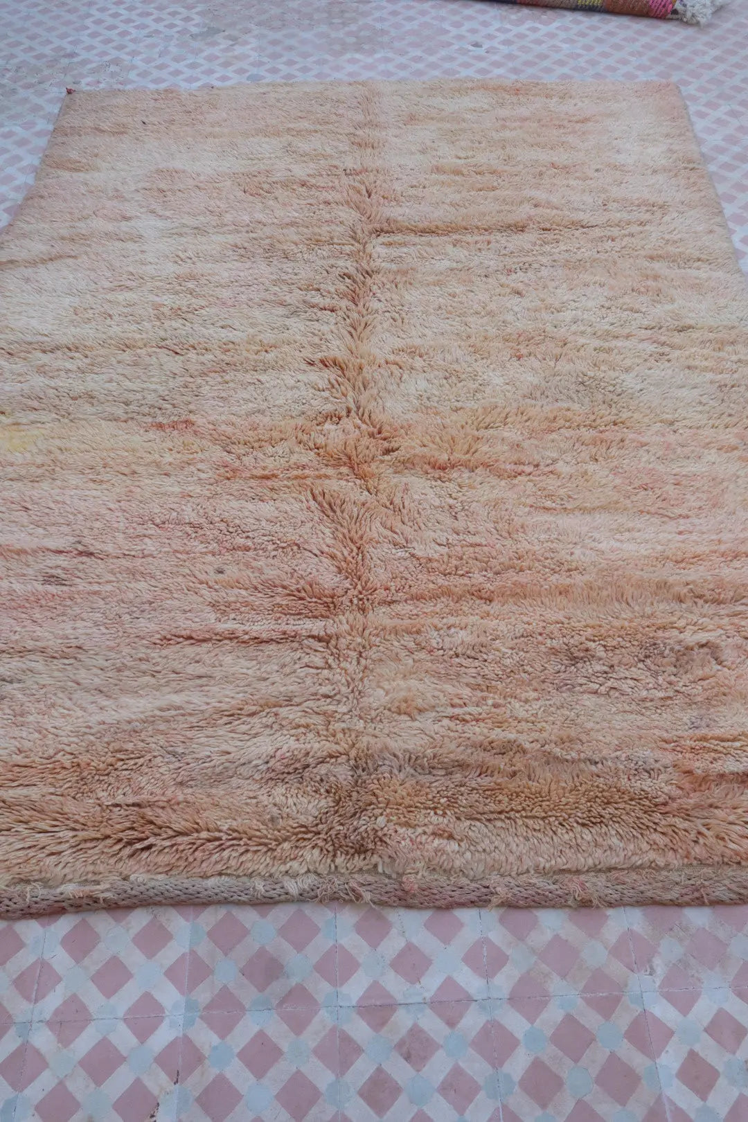 Tapis Berbère Ancien Rose Beige - 248 x 188 cm Néda