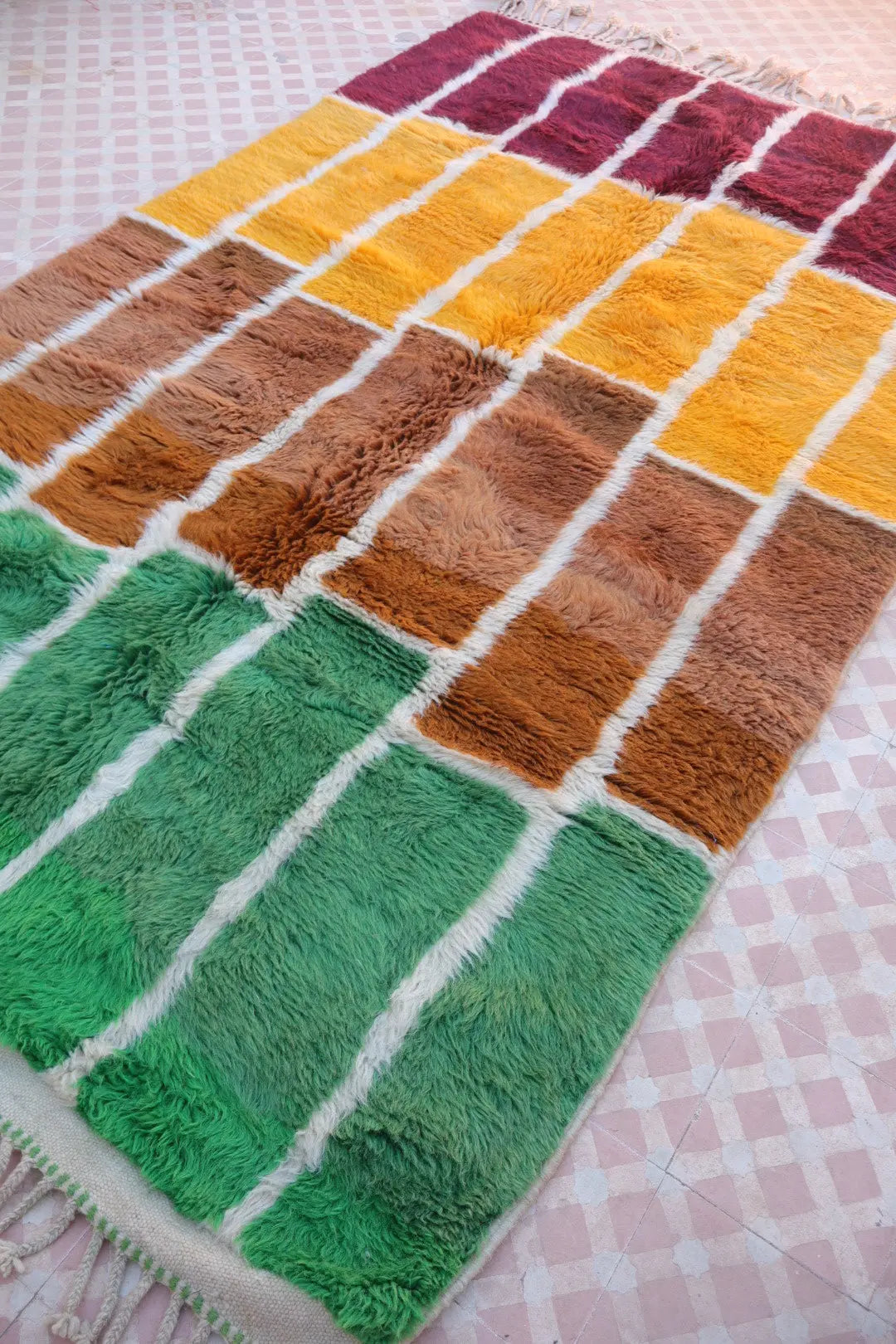 Tapis Berbère Coloré Géométrique Multicolore Qualité Supérieure - 247 x 145 cm Néda