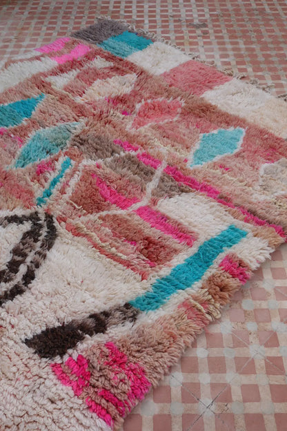 Alfombra Bereber Boujad Colorida Terracota Rosa Turquesa - 252 x 165 cm Néda
