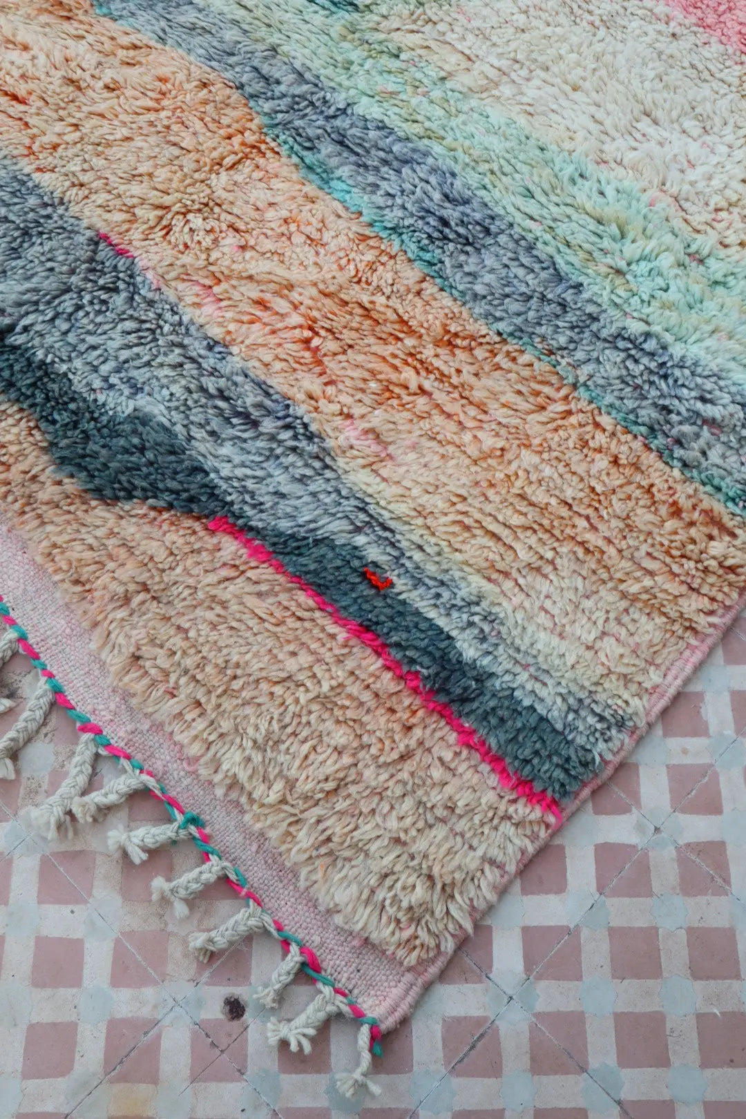 Tappeto Berbero Boujad Colorato Colori Pastello - 249 × 156 cm Néda