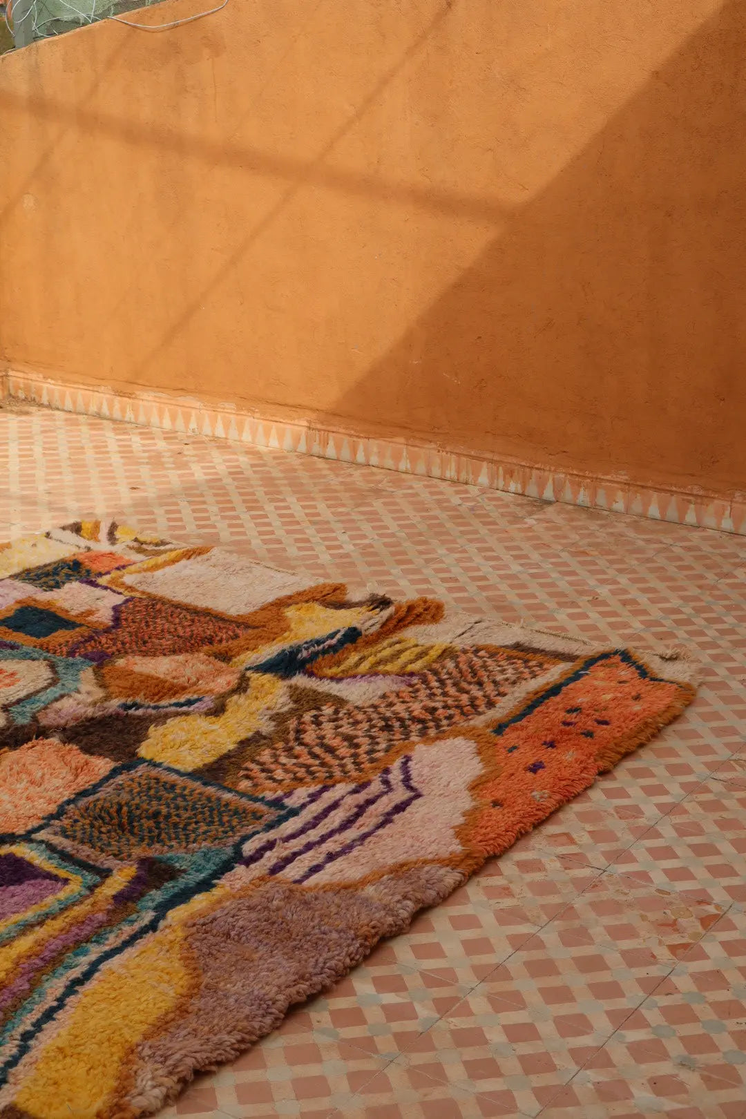 Tapis Berbère Tableau Multicolore Béni Ouarain Qualité Supérieure - 242 x 181 cm Néda