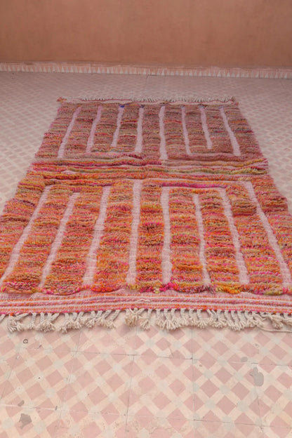 Tapis Berbère Rose Coloré Béni Ouarain- 233 x 151 cm Néda