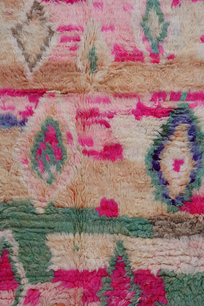 Alfombra Bereber Boujad Colorida Beige Turquesa Rosa - 233 × 142 cm Néda