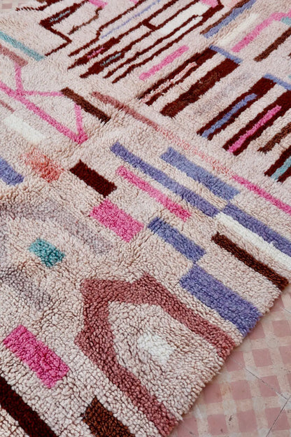 Tapis Berbère Coloré Béni Ouarain Qualité Supérieure - 236 x 158 cm Néda