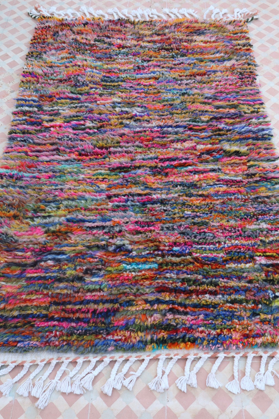 Tapis berbère coloré tapis marocain multicolore descente de lit tapis tapis berbère pas cher tapis multicolore moucheté fait main tapis berbère en laine véritable tapis berbère tapis berbère unique multicolore 