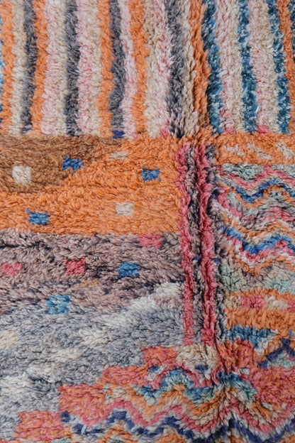 Tapis Berbère Patchwork Coloré Béni Ouarain Qualité Supérieure - 261 x 169 cm Néda