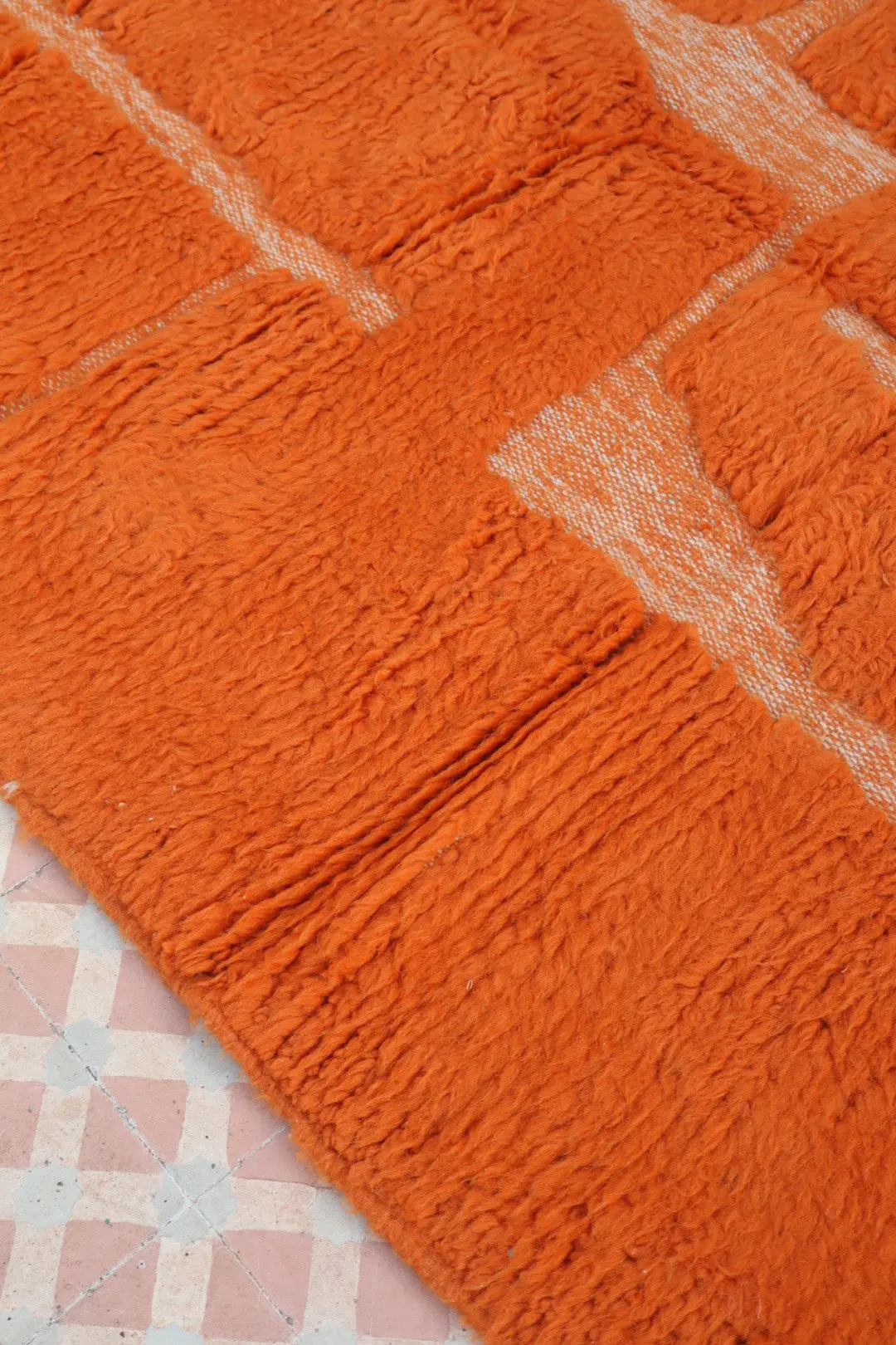 Berberteppich Orange Kupfer Beni Ouarain - 301 x 194 cm Néda