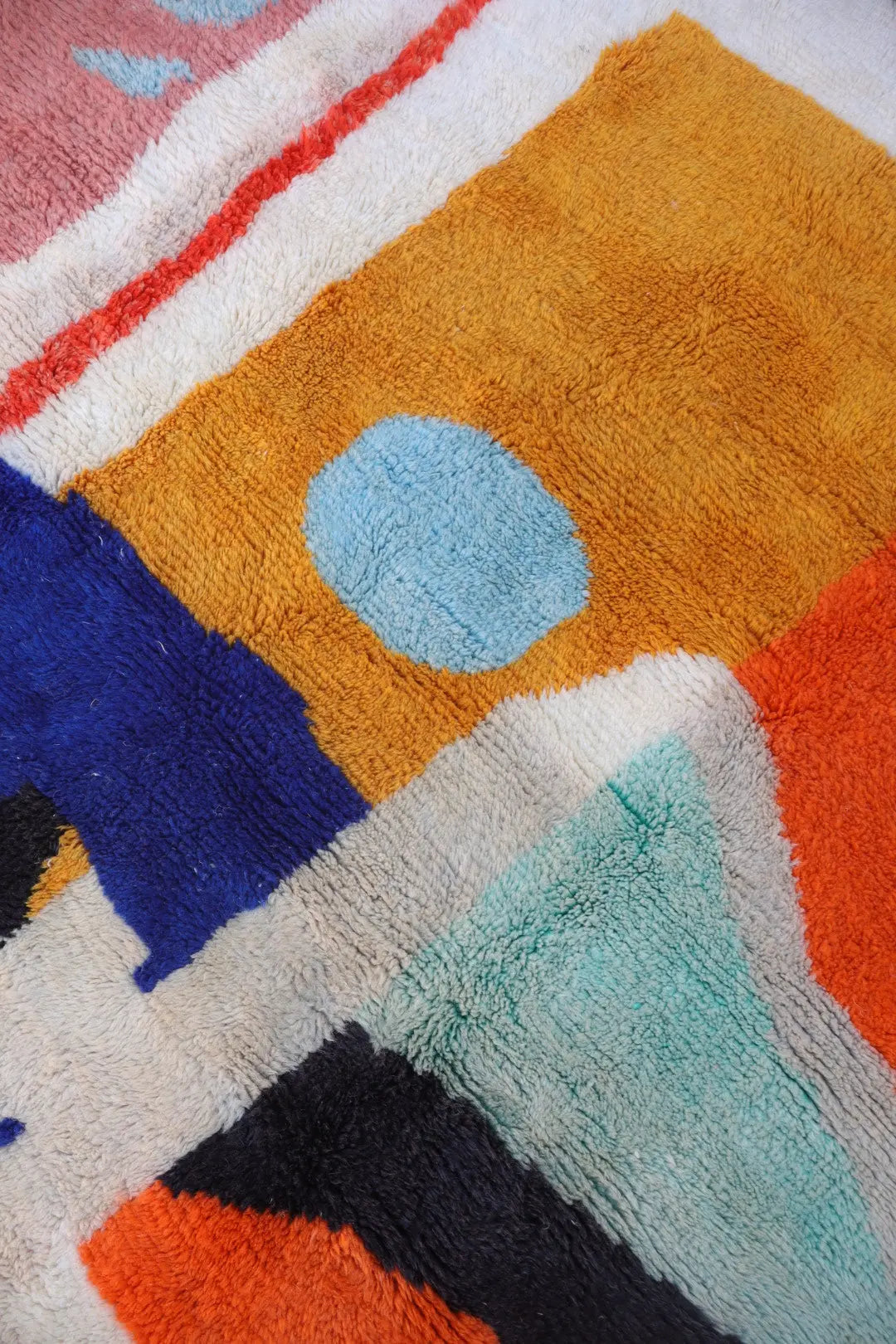 Tapis Berbère Azilal Multicolore Graphique Qualité Supérieure - 278 x 195 cm Néda