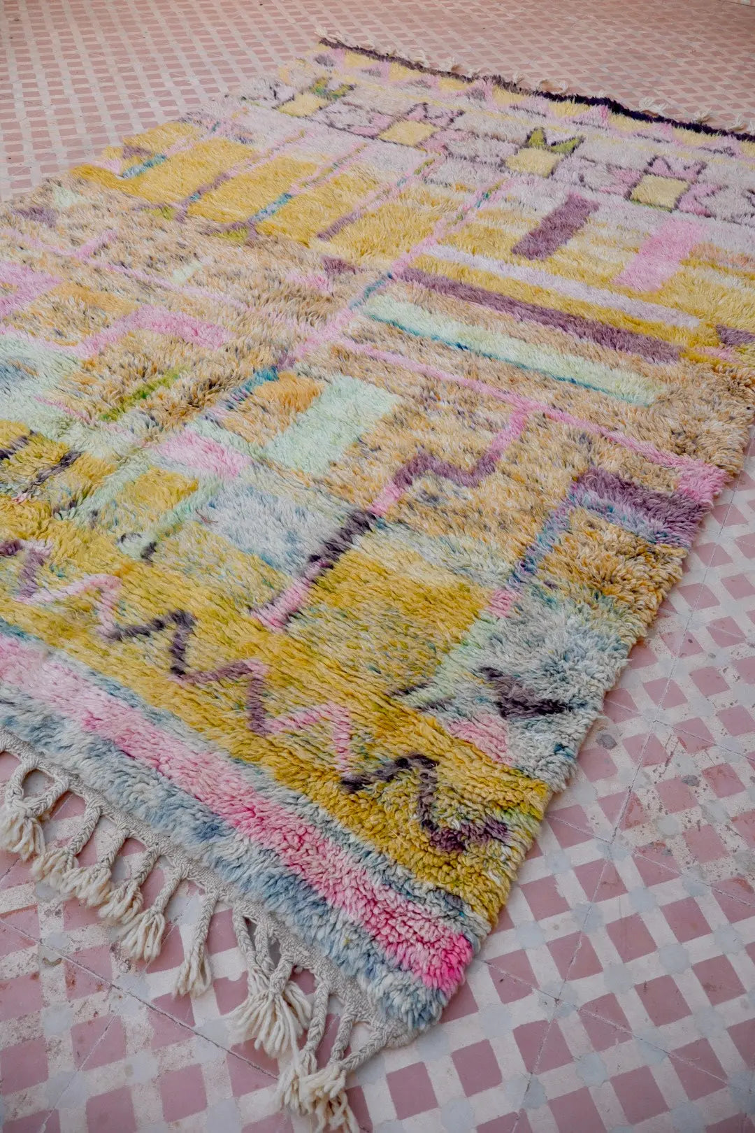 Tapis Berbère Coloré Béni Ouarain Qualité Supérieure - 249 x 169 cm Néda