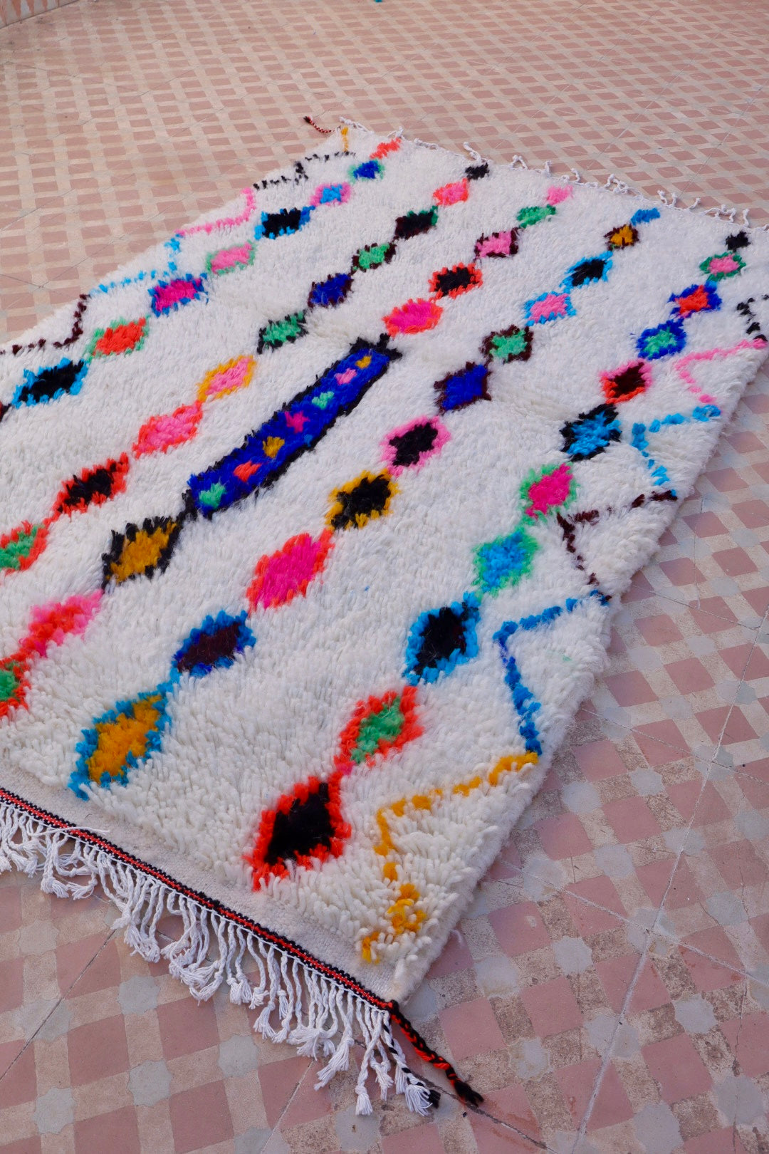 Tapis Berbère Azilal Coloré Multicolore Fluo- 161  x 106 cm Néda