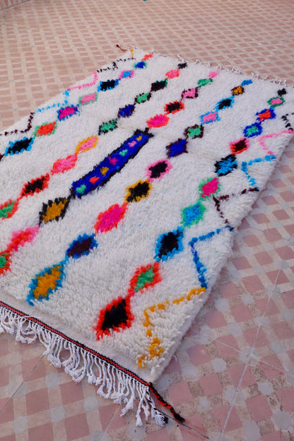 Tapis Berbère Azilal Coloré Multicolore Fluo- 161  x 106 cm Néda