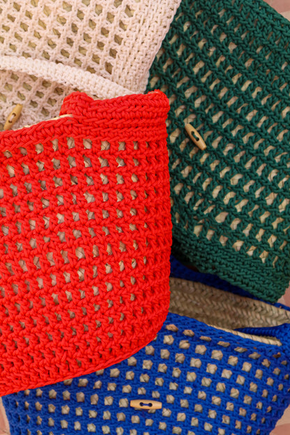 Colorful Handmade Wicker and Nylon Baskets - SOLEDAD (several colors available)