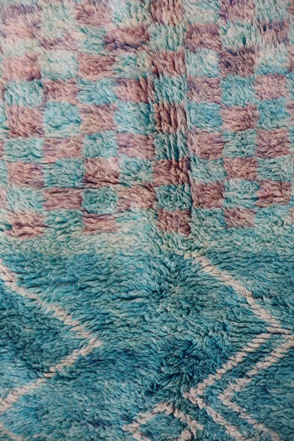 Tapis Berbère Coloré Bleu Béni Ouarain Qualité Supérieure - 290 x 212 cm Néda