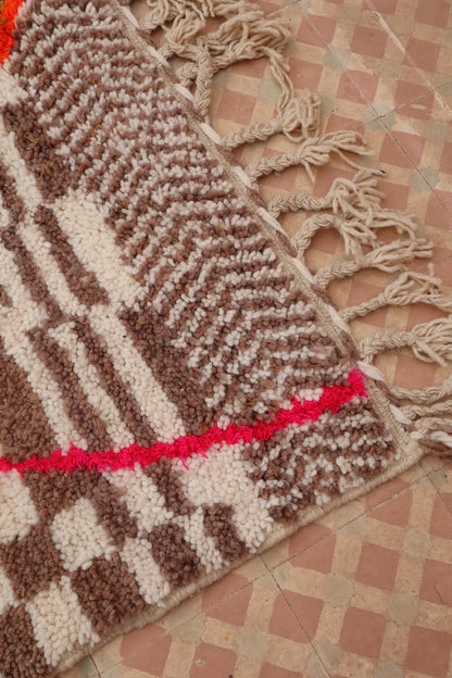 Tapis Berbère Coloré Azilal Motifs Blanc Motfis Multicolore-  247 x 160 cm Néda