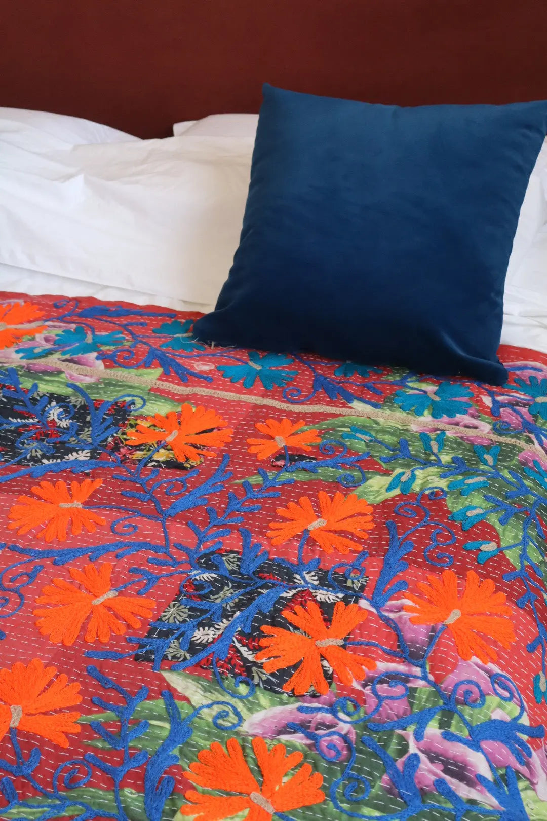 Kantha Suzani indien Brodé Multicolore – Coton Néda