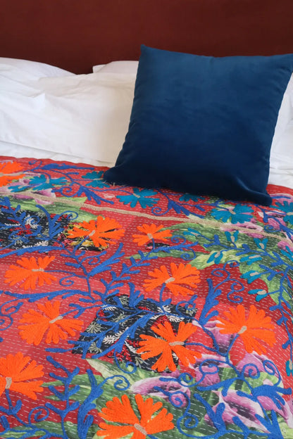 Kantha Suzani indien Brodé Multicolore – Coton Néda