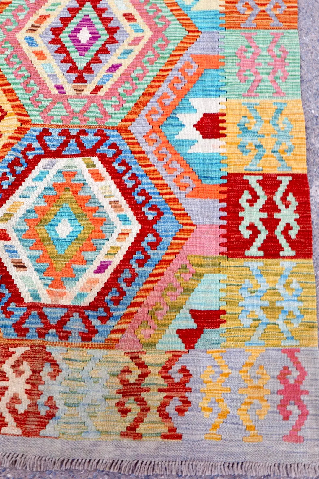 Alfombra Kilim Afgana Tradicional Multicolor - 249 x 170 cm Néda