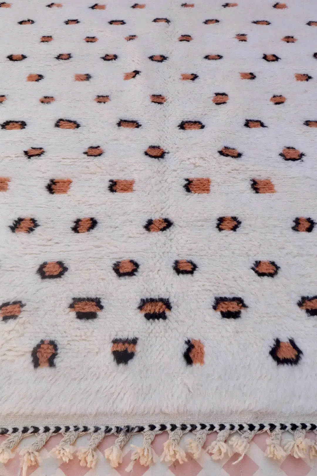 Alfombra bereber con motivos de leopardo Beni Ouarain Néda