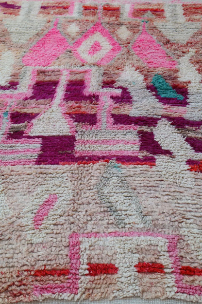 Bunter Berberteppich Boujad Violett Rosa Terrakotta Beige - 290 × 205 cm Néda