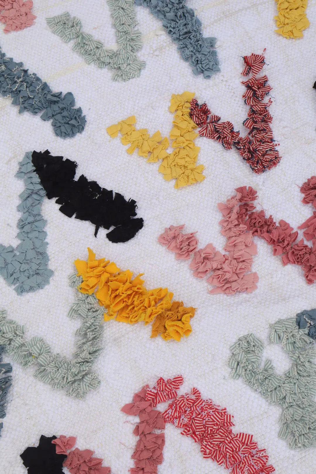 Tapis Berbère Boucherouite Coloré Géométrique – Coton recyclé et lavable - 165 x 93 cm Néda