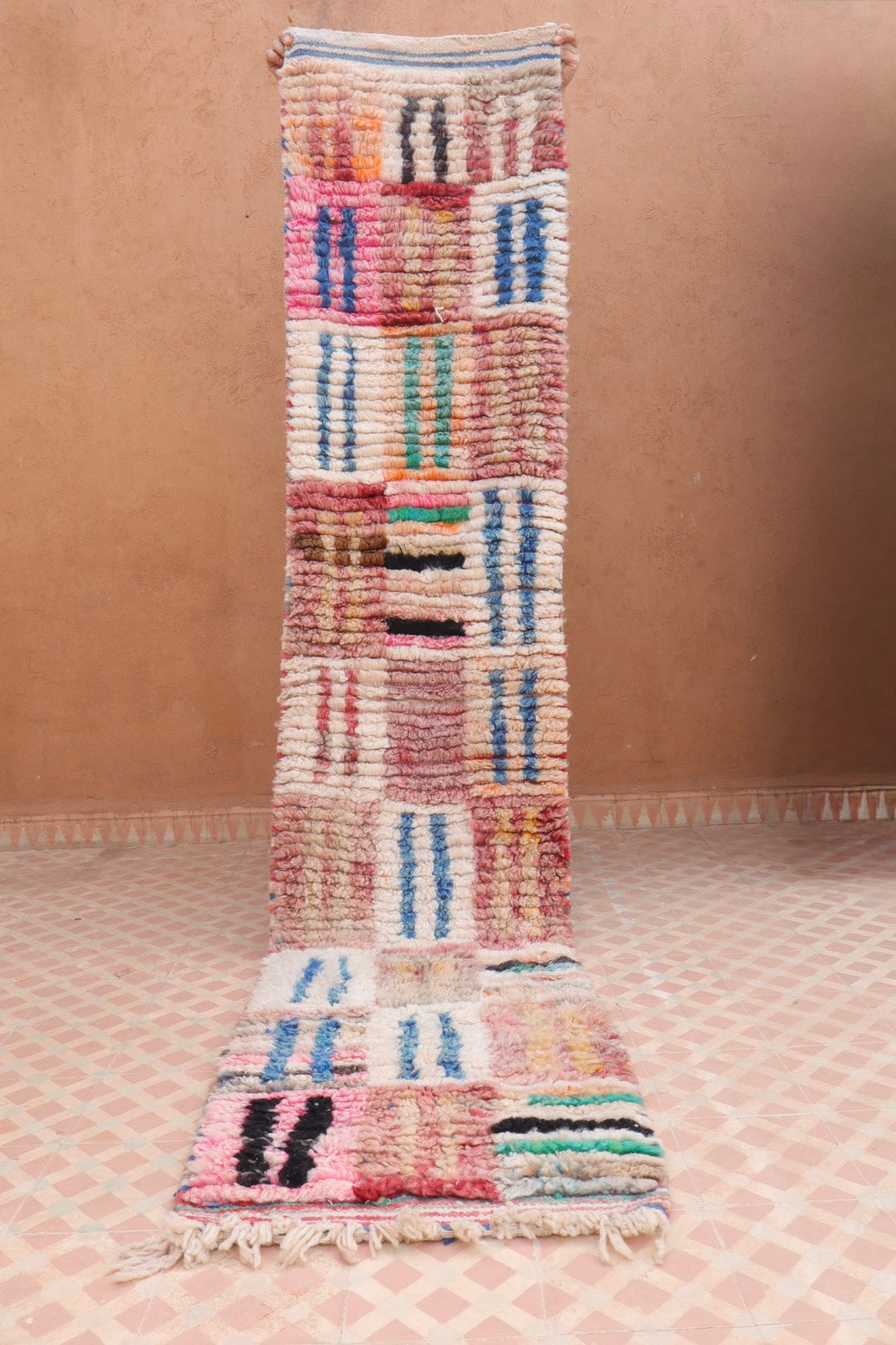 Tapis Couloir Boujad Marocain Coloré- 273 x 60 cm Néda