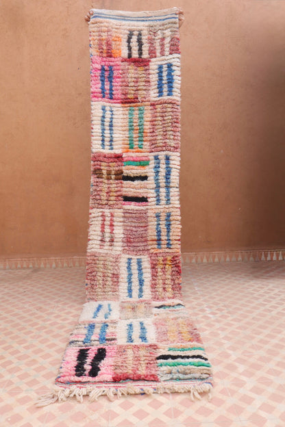 Tapis Couloir Boujad Marocain Coloré- 273 x 60 cm Néda