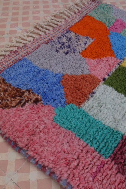 Berber Tapijt Beni Ouarain Multicolor - 156 x 111 cm 