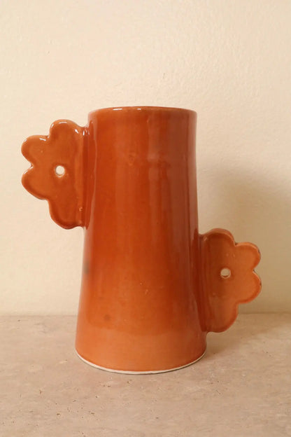 Vase Abstrait en Céramique Terracotta Fait-Main Fleurs - DAISY © Néda