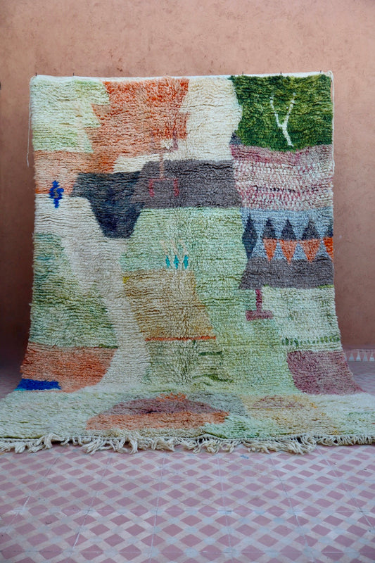 Tapis Berbère Boujaad Vert Amande - 287 x 200 cm Néda