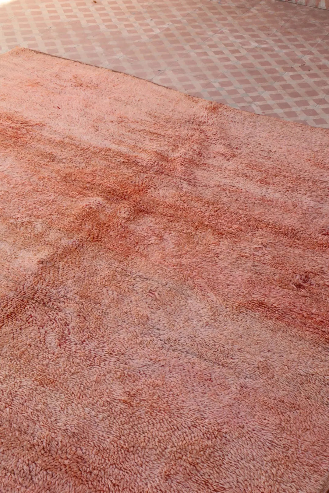 Tapis Berbère Ancien Rose Terracotta - 250 x 174 cm Néda