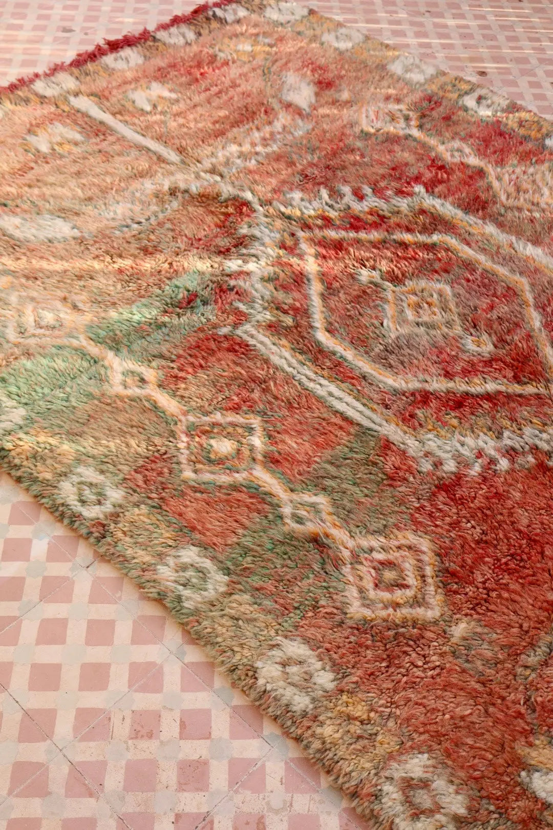 Alfombra Bereber Antigua Terracota Boujaad - 253 x 174 cm Néda