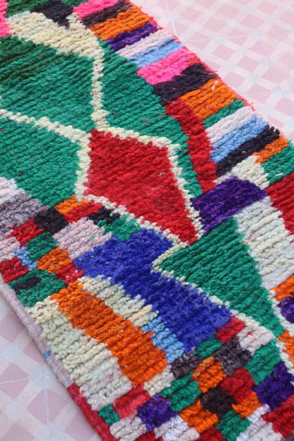 Tapis Berbère Couloir Boujaad Coloré Multicolore - 335 x 72 cm Néda