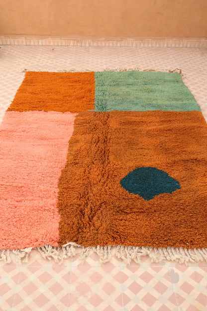 Tapis Berbère Azilal Abstrait Qualité Supérieure - 227 x 155 cm Néda