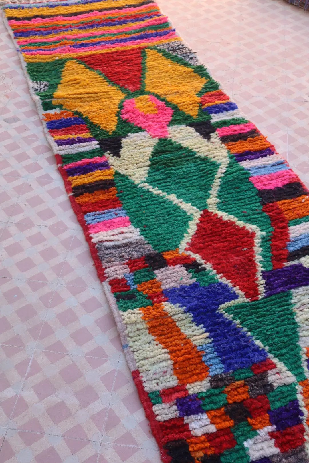 Tapis Berbère Couloir Boujaad Coloré Multicolore - 335 x 72 cm Néda
