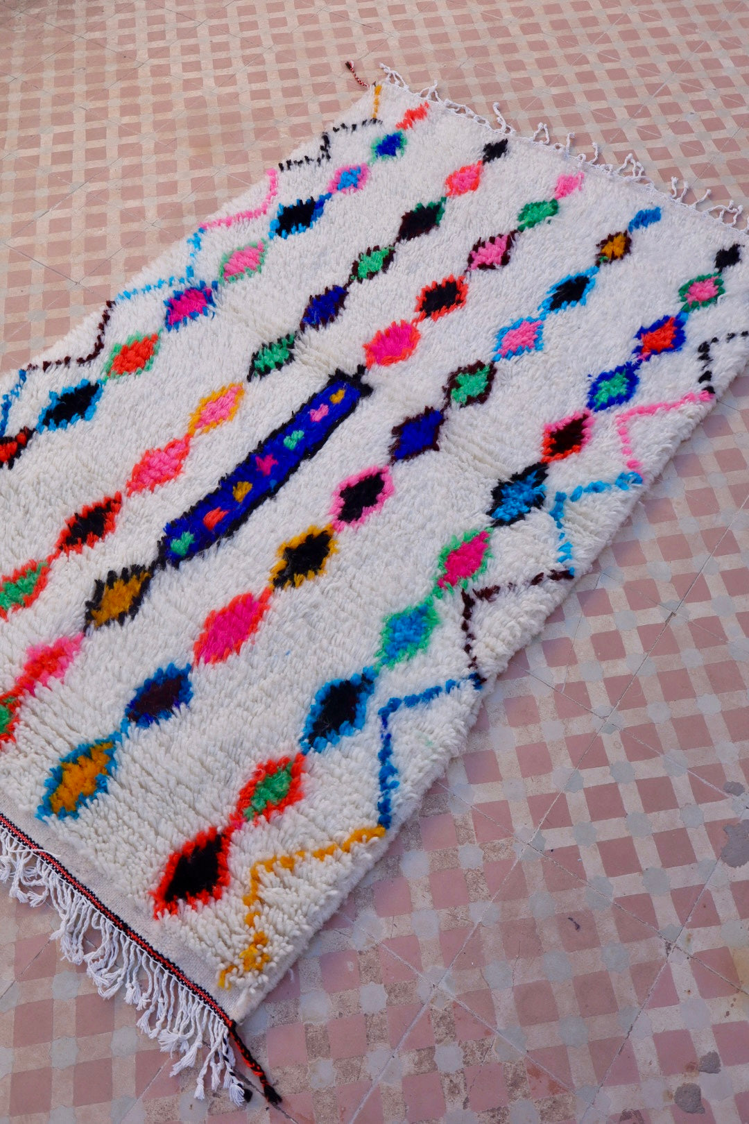 Tapis Berbère Azilal Coloré Multicolore Fluo- 161  x 106 cm Néda