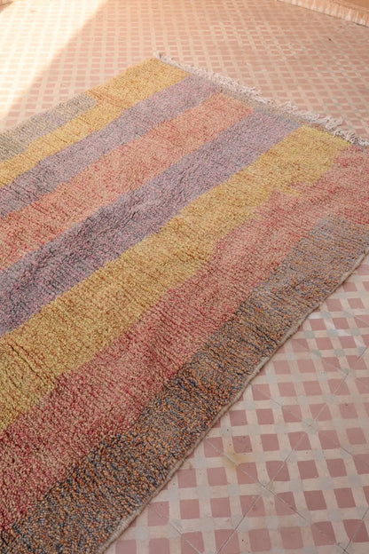 Tapis Berbère Coloré Rayé Béni Ouarain- 234 x 151 cm Néda