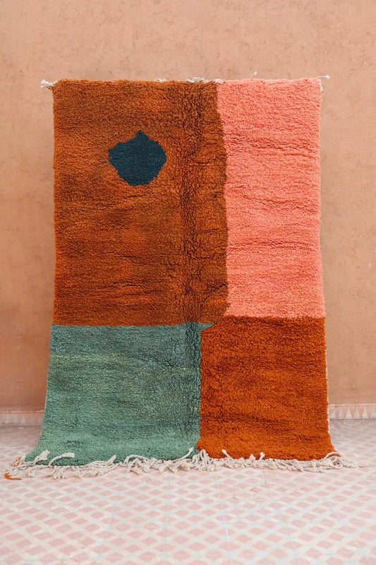 Tapis Berbère Azilal Abstrait Qualité Supérieure - 227 x 155 cm Néda