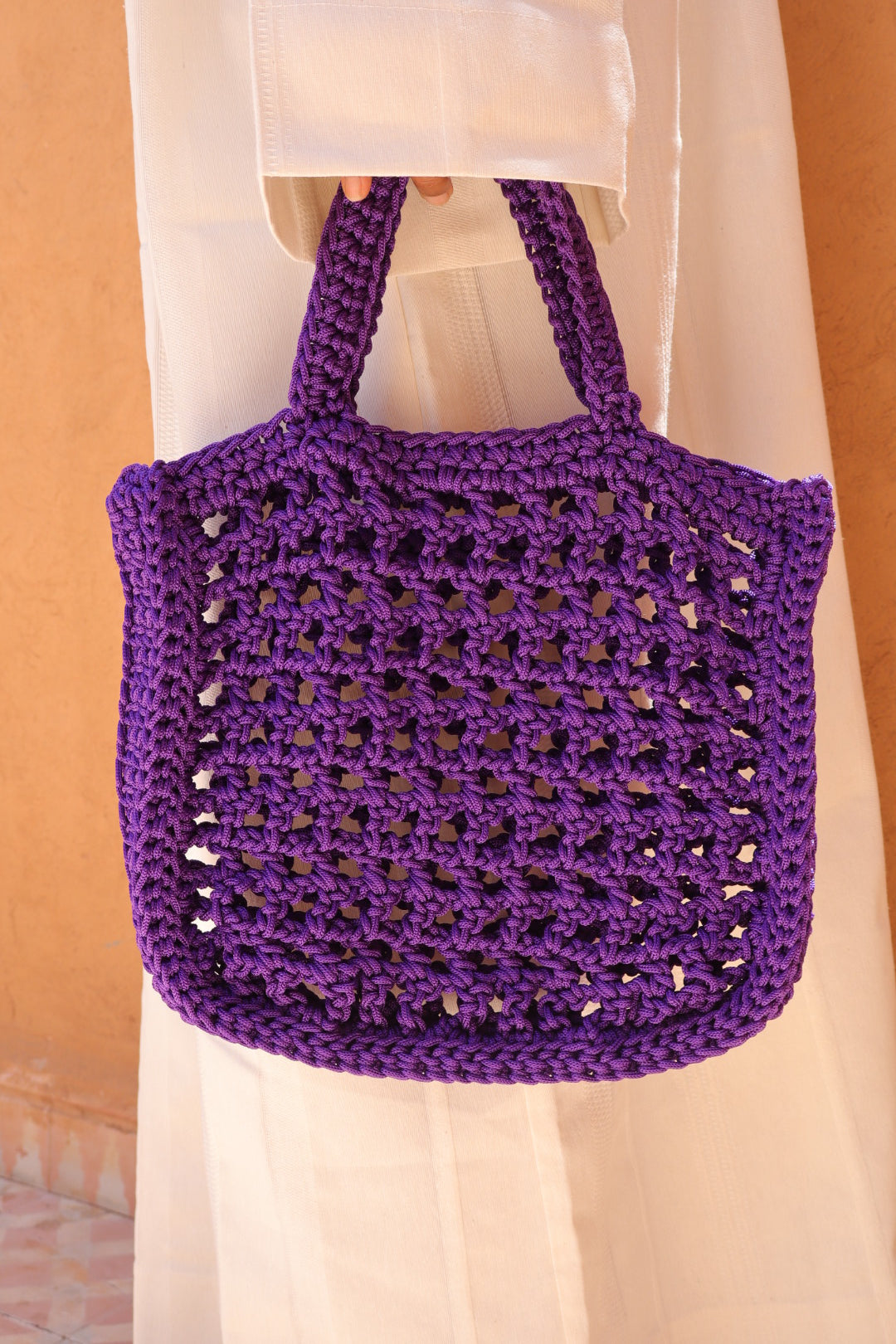 Sac à Main Crochet en Nylon Fait-Main - KARINE (plusieurs coloris disponibles)