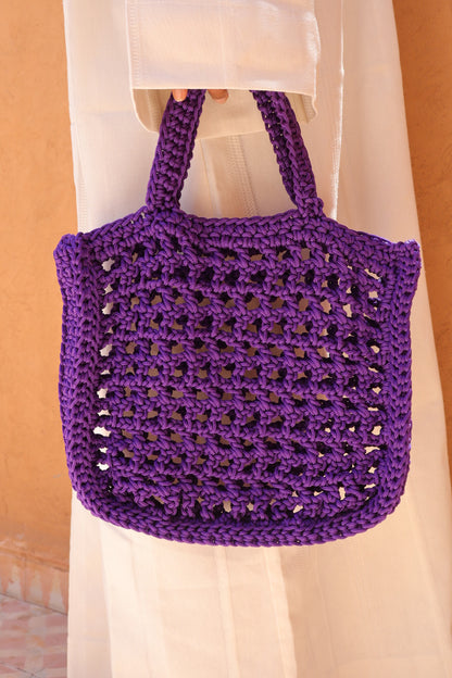 Handmade Nylon Crochet Handbag - KARINE (several colors available)