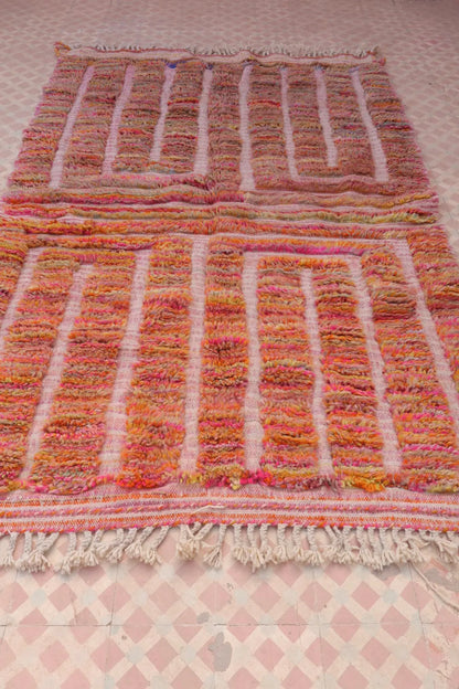 Tapis Berbère Rose Coloré Béni Ouarain- 233 x 151 cm Néda
