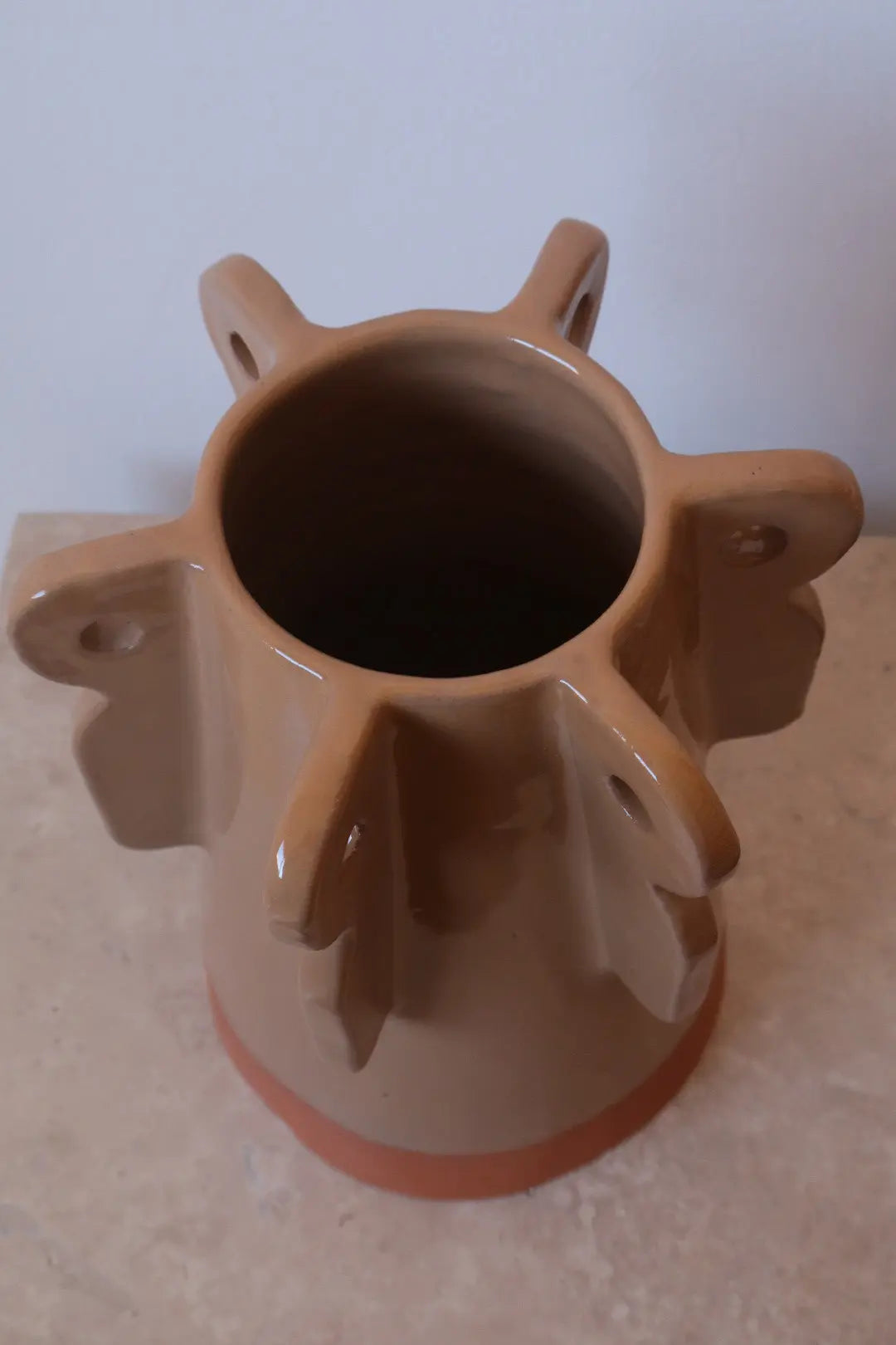 Vase Sculptural Bi Matières Beige- SABI Néda