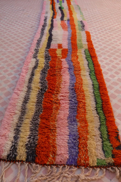 Tapis Berbère Long Multicolore qualité Mrirt - 365 x 70 cm Néda