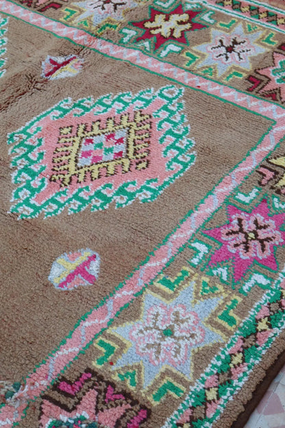 Tapis Berbère Boujaad Antique Marron Multicolore  - 352 x 196 cm Néda