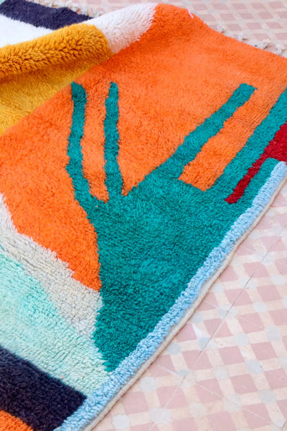 Tapis Berbère Azilal Multicolore Graphique Qualité Supérieure - 278 x 195 cm Néda