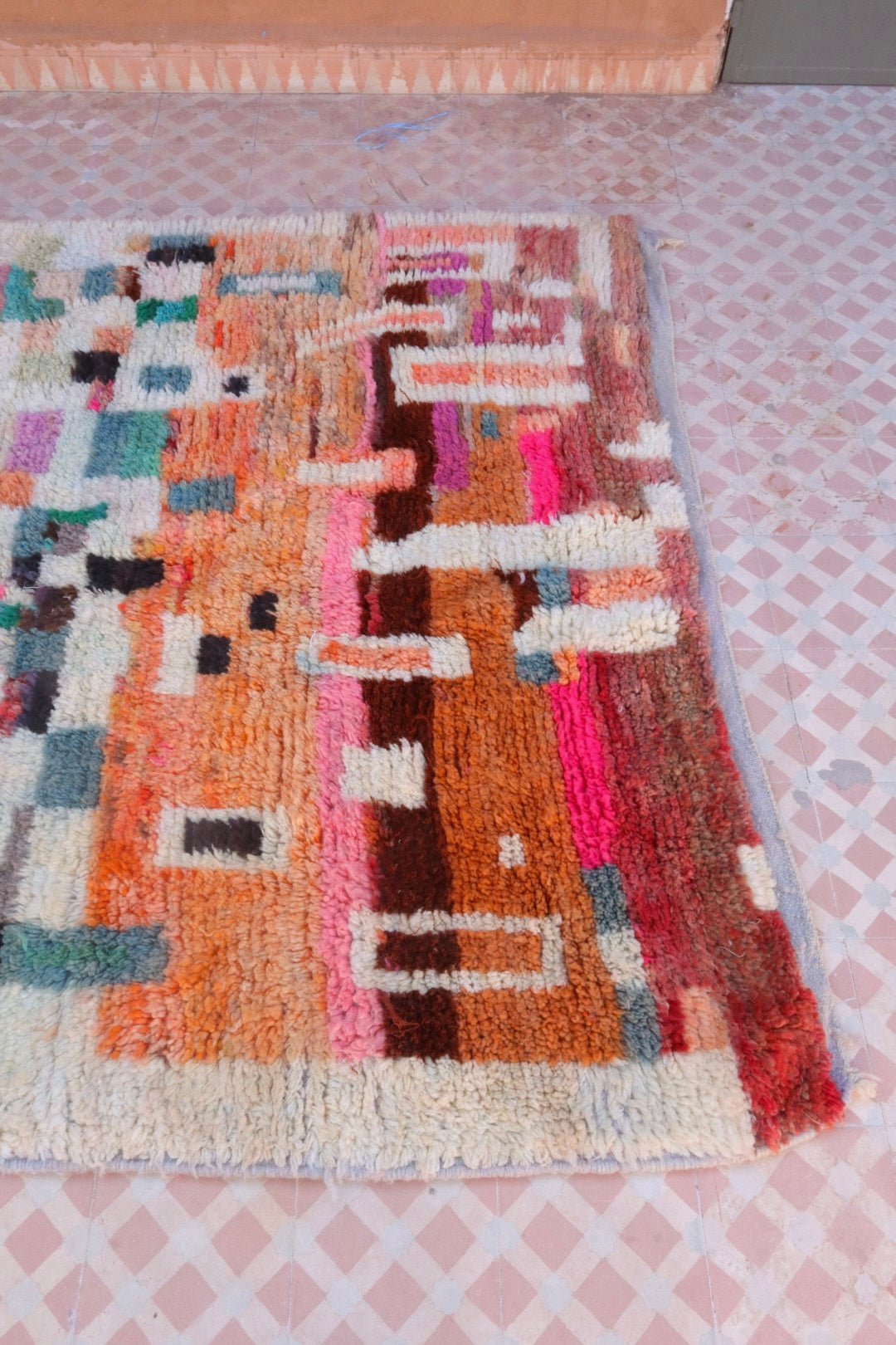 Tappeto Berber Boujaad di colore rosa - 233 x 160 cm